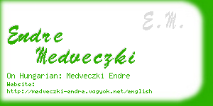 endre medveczki business card